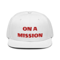 Snapback Hat "2052-0121 On A Mission (Red Logo)" - JCBTGlobal