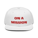 Snapback Hat "2052-0121 On A Mission (Red Logo)" - JCBTGlobal