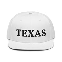 Snapback Hat "1053-0021 Texas (Black Logo)" - JCBTGlobal