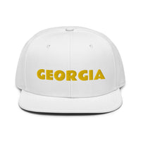 Snapback Hat "1053-0091 Georgia (Yellow Logo)" - JCBTGlobal