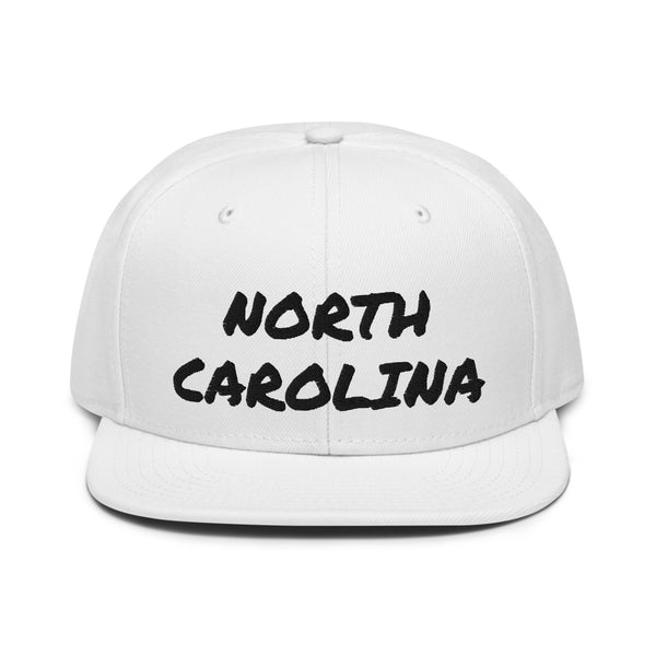 Snapback Hat "1053-0101 North Carolina (Black Logo)" - JCBTGlobal