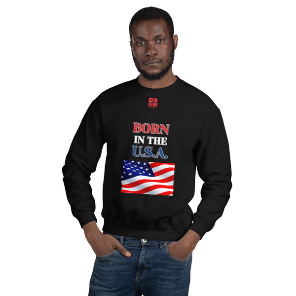 Unisex Sweatshirt "1032-0041 Born In The U.S.A. (Red Logo)" - JCBTGlobal