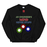 Unisex Sweatshirt "1032-0071 An Engineer's Mind Never Stops (Red Logo)" - JCBTGlobal