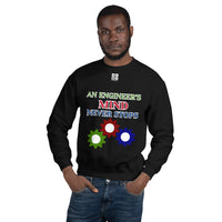 Unisex Sweatshirt "1032-0071 An Engineer's Mind Never Stops (Whtie Logo)" - JCBTGlobal