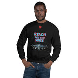 Unisex Sweatshirt "1032-0131 Reach For The Skies (Red Logo)" - JCBTGlobal