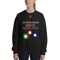 Unisex Sweatshirt "2032-0071 An Engineer's Mind Never Stops (Red Logo)" - JCBTGlobal