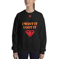 Unisex Sweatshirt "2032-0172 I Want It I Got It (Red Logo)" - JCBTGlobal