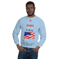 Unisex Sweatshirt "1032-0041 Born In The U.S.A. (Red Logo)" - JCBTGlobal