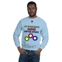 Unisex Sweatshirt "1032-0071 An Engineer's Mind Never Stops (Black Logo)" - JCBTGlobal