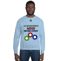 Unisex Sweatshirt "1032-0071 An Engineer's Mind Never Stops (Black Logo)" - JCBTGlobal