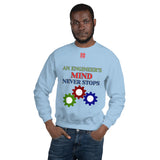 Unisex Sweatshirt "1032-0071 An Engineer's Mind Never Stops (Red Logo)" - JCBTGlobal