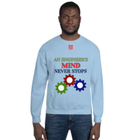 Unisex Sweatshirt "1032-0071 An Engineer's Mind Never Stops (Red Logo)" - JCBTGlobal