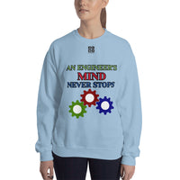 Unisex Sweatshirt "2032-0071 An Engineer's Mind Never Stops (Black Logo)" - JCBTGlobal