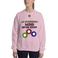 Unisex Sweatshirt "2032-0071 An Engineer's Mind Never Stops (Black Logo)" - JCBTGlobal