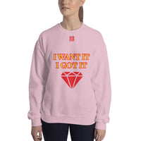 Unisex Sweatshirt "2032-0172 I Want It I Got It (Red Logo)" - JCBTGlobal