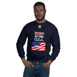 Unisex Sweatshirt "1032-0041 Born In The U.S.A. (White Logo)" - JCBTGlobal