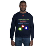 Unisex Sweatshirt "1032-0071 An Engineer's Mind Never Stops (Red Logo)" - JCBTGlobal