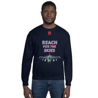 Unisex Sweatshirt "1032-0131 Reach For The Skies (Red Logo)" - JCBTGlobal