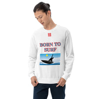 Unisex Sweatshirt "1031-0061 Born To Surf (Red Logo)" - JCBTGlobal