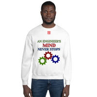 Unisex Sweatshirt "1032-0071 An Engineer's Mind Never Stops (Red Logo)" - JCBTGlobal