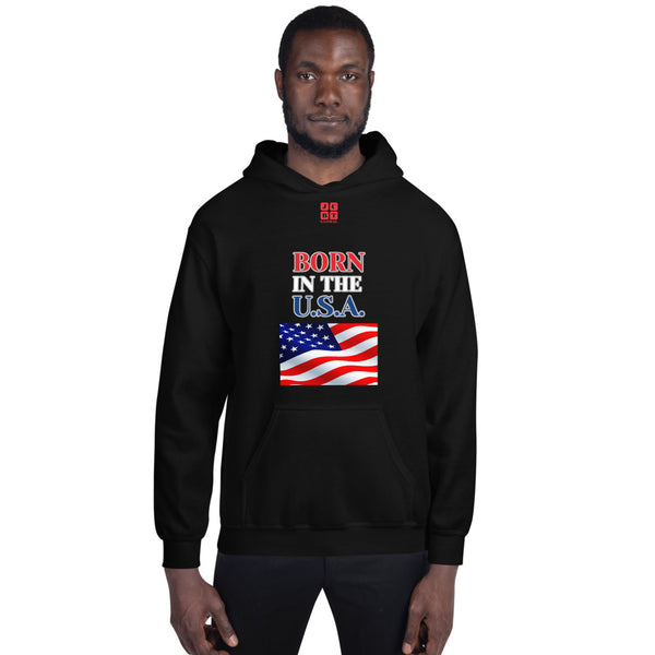 Unisex Hoodie "1042-0041 Born In The U.S.A. (Red Logo)" - JCBTGlobal