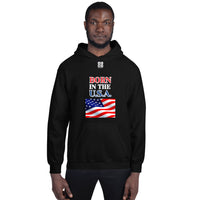 Unisex Hoodie "1042-0041 Born In The U.S.A. (White Logo)" - JCBTGlobal