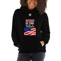 Unisex Hoodie "2042-0041 Born In The U.S.A. (White Logo)" - JCBTGlobal