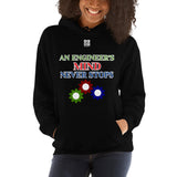 Unisex Hoodie "2042-0071 An Engineer's Mind Never Stops (White Logo)" - JCBTGlobal