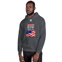 Unisex Hoodie "1042-0041 Born In The U.S.A. (White Logo)" - JCBTGlobal