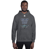 Unisex Hoodie "1042-0131 Reach For The Skies (White Logo)" - JCBTGlobal