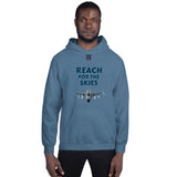 Unisex Hoodie "1042-0131 Reach For The Skies (Black Logo)" - JCBTGlobal