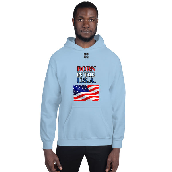 Unisex Hoodie "1042-0041 Born In The U.S.A. (Black Logo)" - JCBTGlobal