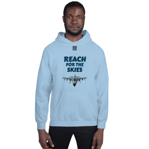 Unisex Hoodie "1042-0131 Reach For The Skies (Black Logo)" - JCBTGlobal