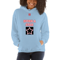 Unisex Hoodie "2042-0152 Born A Star (Red Logo)" - JCBTGlobal