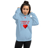 Unisex Hoodie "2042-0171 I Want It I Got It (Red Logo)" - JCBTGlobal