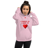 Unisex Hoodie "2042-0171 I Want It I Got It (Red Logo)" - JCBTGlobal