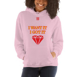 Unisex Hoodie "2042-0172 I Want It I Got It (Red Logo)" - JCBTGlobal