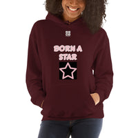 Unisex Hoodie "2042-0152 Born A Star (White Logo)" - JCBTGlobal