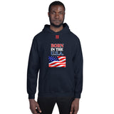 Unisex Hoodie "1042-0041 Born In The U.S.A. (Red Logo)" - JCBTGlobal