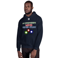 Unisex Hoodie "1042-0071 An Engineer's Mind Never Stops (White Logo)" - JCBTGlobal