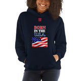 Unisex Hoodie "2042-0041 Born In The U.S.A. (Red Logo)" - JCBTGlobal