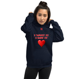 Unisex Hoodie "2042-0171 I Want It I Got It (Red Logo)" - JCBTGlobal