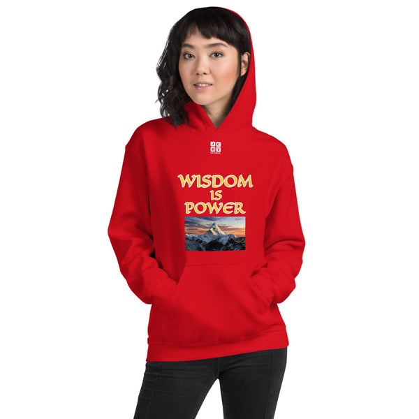 Unisex Hoodie "2042-0111 Wisdom Is Power (White Logo)" - JCBTGlobal