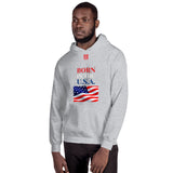 Unisex Hoodie "1042-0041 Born In The U.S.A. (Red Logo)" - JCBTGlobal