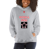 Unisex Hoodie "2042-0152 Born A Star (Red Logo)" - JCBTGlobal