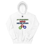 Unisex Hoodie "1042-0071 An Engineer's Mind Never Stops (Black Logo)" - JCBTGlobal