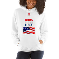 Unisex Hoodie "2042-0041 Born In The U.S.A. (Red Logo)" - JCBTGlobal