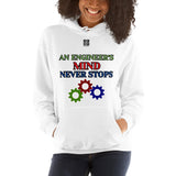 Unisex Hoodie "2042-0071 An Engineer's Mind Never Stops (Black Logo)" - JCBTGlobal