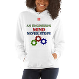 Unisex Hoodie "2042-0071 An Engineer's Mind Never Stops (Red Logo)" - JCBTGlobal