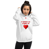 Unisex Hoodie "2042-0171 I Want It I Got It (Red Logo)" - JCBTGlobal